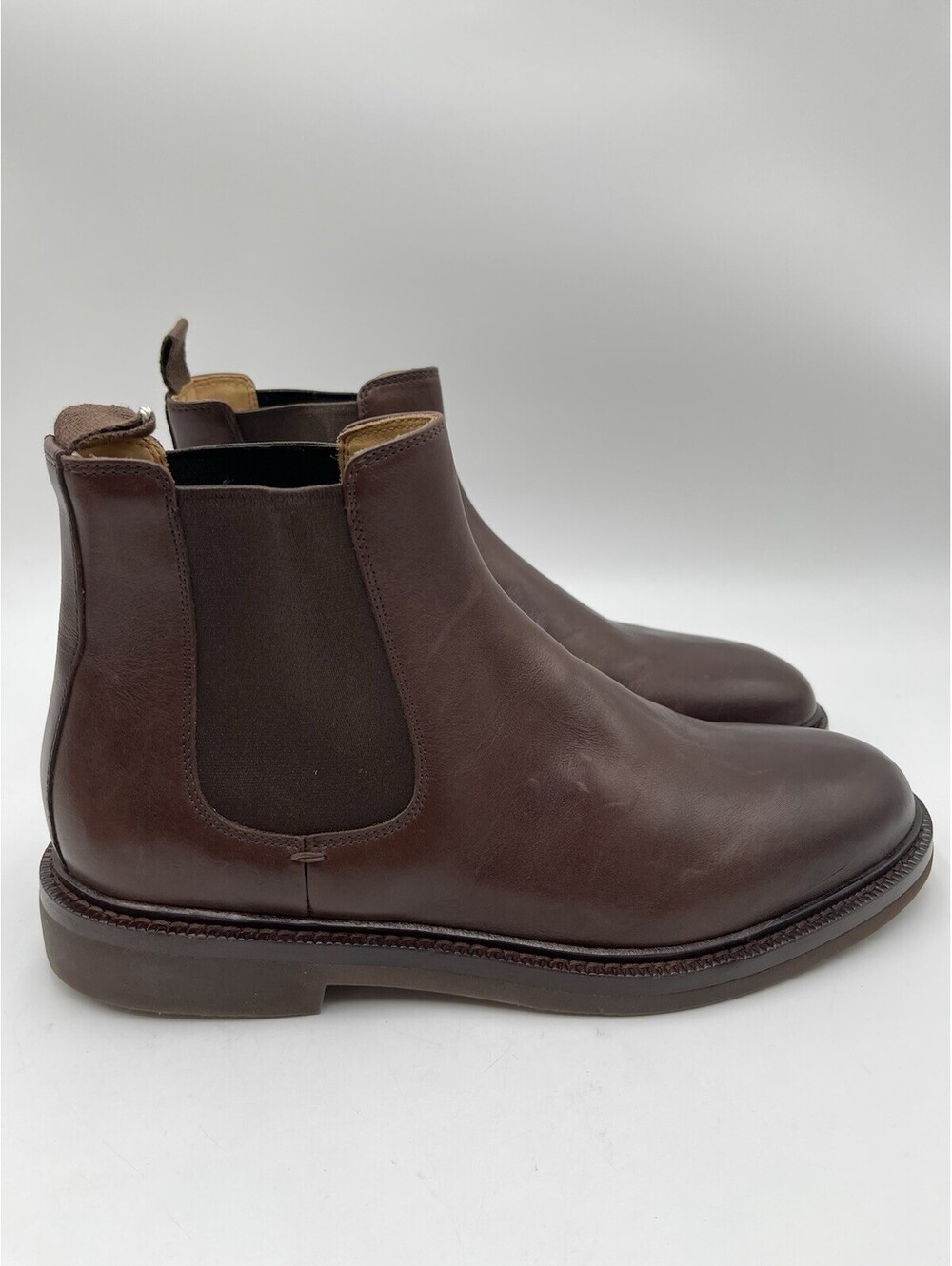 Men’s Brunello Cucinelli waxed calfskin Chelsea boots rich chili brown Size 42